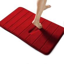 Memory Foam Bath Mat Non Slip Absorbent Super Cozy Velvet Bathroom Rug Carpet Super Water Absorption Bathroom Carpet Non-Slip Thick Bathroom Mat (17"