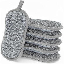 6pack Reusable Dish Washing Up Sponge, Kitchen Scourers and Sponges, Non-Scratch Scouring Pads