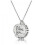 2pcs Pendant Moon Shaped Lock Key Diamond Pendant Necklace 2