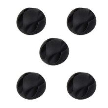 Cable Organizer Cable Holder Wire Organiser Adhesive Cable Clips Wire Holder Single Hole-black, 5pcs