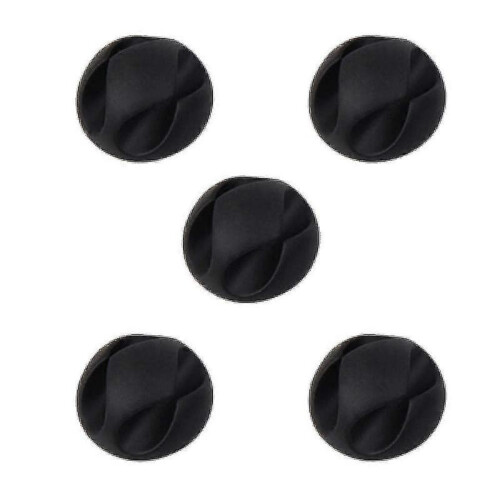 Cable Organizer Cable Holder Wire Organiser Adhesive Cable Clips Wire Holder Single Hole-black, 5pcs