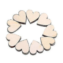 50pcs Wood Hearts,5cm Wooden Craft Shapes for Weddings Decoration,love Heart Guest Book Accessory