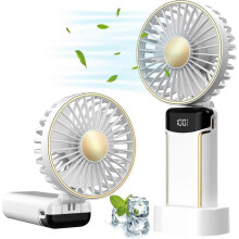Portable Handheld Fan Mini Personal Handheld Fan, 2600mAh USB Rechargeable Handheld Fan