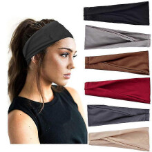 Women's Headbands Elastic Workout Yoga Exercise Headband Sweat Wicking Hair Bands Girls Hair Accessories