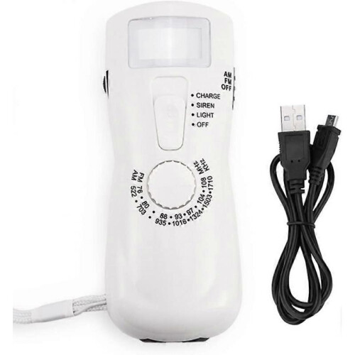 Portable Emergency Hand Crank Dynamo Power Supply AM/FM Radio with Flashlight Compass