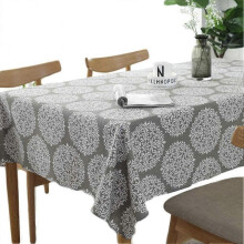 Gray Retro Tablecloth Rectangular Tablecloth Cotton Linen Tablecloth Suitable for Home Kitchen Decoration, Various Sizes (140 X 200cm)