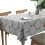 Gray Retro Tablecloth Rectangular Tablecloth Cotton Linen Tablecloth Suitable for Home Kitchen Decoration, Various Sizes (140 X 200cm) 1