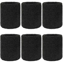 Sweat Bands Men Women Wrist 6pcs Wristbands Sweatbands Absorbent for Gym Sports Tennis Running