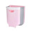 Wall Mounted Kitchen Trash Bin for Cupboard, Hanging/Folding, for Collecting Vegetable Peels (Pink) 1