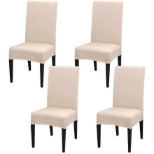Dining Room Chair Covers Slipcovers Set of 4 or 6, Stretch Removable Washable Dining Chair Protector Decoration Cover Seat Slipcover for Hotel,Ceremon