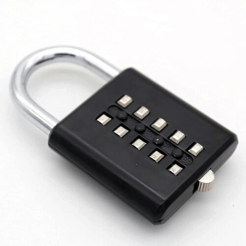 2 Pieces 5-Digit Combination Padlock, Button Combination Security Padlock, Rustproof Padlock, Zinc Alloy Padlock 1