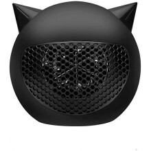 Cartoon Cute Little Devil Portable Electric Heater Desktop Fan Heater Stove Radiator Heater Machine for Winter Mini Home Office Black (Black)