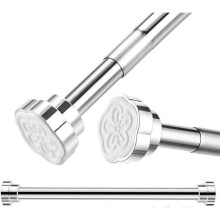 Extendable Rod, 40-55cm, Stainless Steel Telescopic Rod, Curtain Rod, Shower Rod, Clothes Rail Curtain Rod, Wardrobe Tension Rod, No Drilling