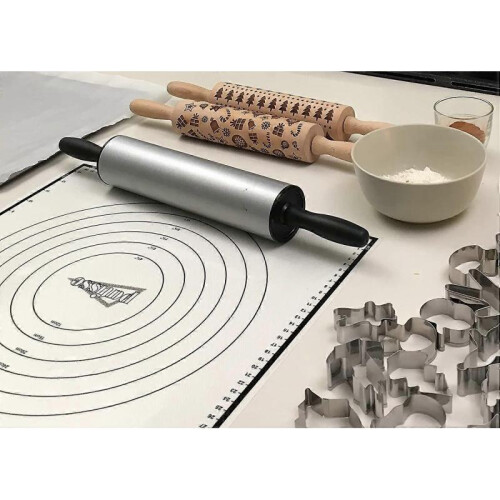 Non-stick rolling pin with non-slip bakelite handles, 26cm excluding handles 1