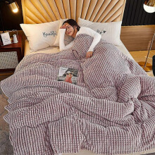 Extra Plaid Blanket, Plaid Fleece Blanket (Pink and White, 120x200cm)