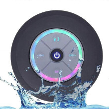 Bluetooth Shower Speaker, IPX7 Bluetooth Shower Radio with Fully Waterproof FM Radio, Hands-Free Speakerphone, Powerful Suction Cup for Golf, Beach, S