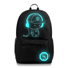 Men's Fashion Trend School Students Youth Backpack Luminous Shoulder Bag Travel BagM