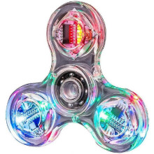 Crystal LED Decompression Fingertip Spinning Top Clover Colorful Luminous Toy, Hand Spinner Fidget Toys Gyroscope ADHD Stress Relief Artifact