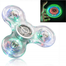 Light Fidget Spinner, Light Fidget Finger Toy Hand Spinner -Stress Reduction and Anxiety Relief Hand Spinner for Childrentransparent white