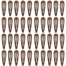 40 Pack 2 Inch Metal Snap Hair Clips Kids Barrettes Girls' Hair Accessories (Brown)