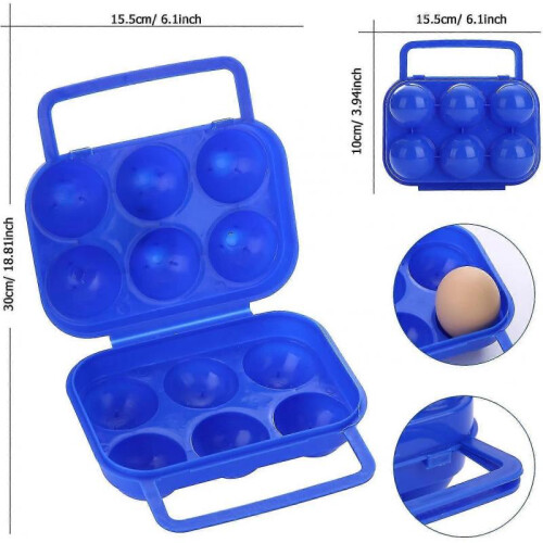 Egg Carriers with Handle,eggs Shockproof Container for Camping Travel 1