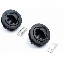 2 Pack Round Zippers for Boat Deck RV Cabinet Drawers (Black)