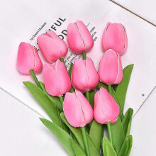 2pcs Fake Tulips Bouquet Artificial Tulips Flowers Real Touch Flower Tulip Pu Tulips Arrangement Latex Tulips Bouquet for Party