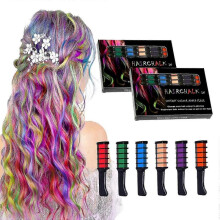 2pack Hair Chalk Comb Temporary Bright Hair Color Dye