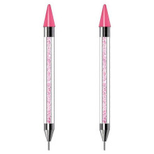 Rhinestone Selection Pen, Double Ended Diamond Drawing Crayon Gemstone Crystal Selection Pen Nail Art Diy Decoration Tool