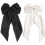 Solid Ribbon Long Silk Satin Tail Bow Hair Clips 2 Pieces 1