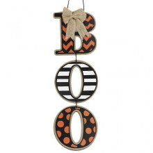 Boo Triple Sign, Halloween Wooden Hanging Sign Halloween Decoration Porch Decorations Halloween Welcome Signs for Indoor Outdoor Home Decor