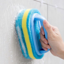 Cleaning Brush,Cleaning Sponge Brush with Comfortable Ergonomic Handle Grip Bathroom Cleaning Brush Purpose Scrub Sponge Brush for Kitchen Bathroom