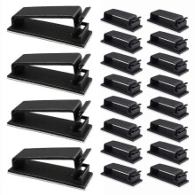 50pcs Adhesive Cable Management Wire Clip, Cable Organizer Clip for Home, Office Computer, Tv