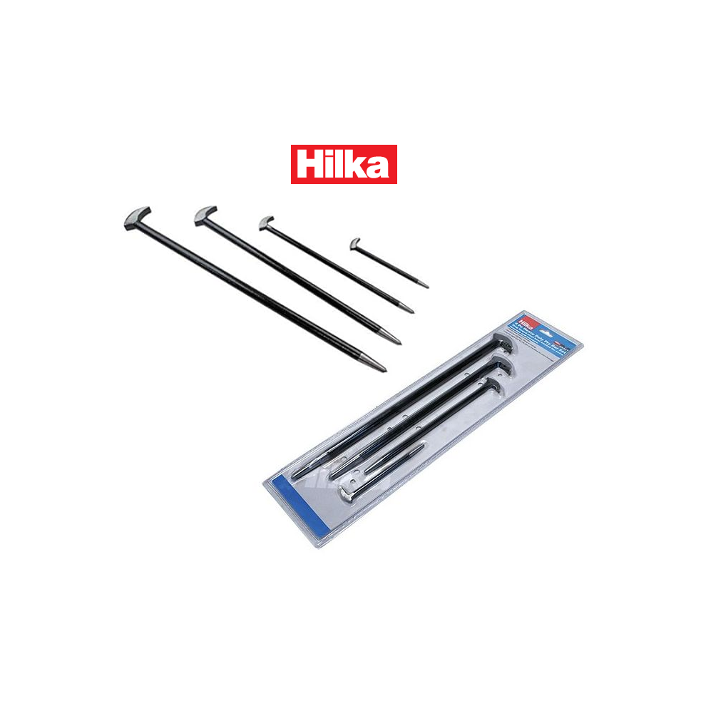 Hilka Pry Bar Set 4Pc Gorilla Wrecking Bar Crowbar 6" 12" 16" 20" 37401004