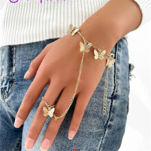 Fabrik Mode Persönlichkeit Schöne Legierung Kleine Schmetterling Anhänger Armband Schmuck-MIWI-Silber Eins