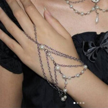 Fabrik Mode Persönlichkeit Perle Intarsien Mehrschichtige Quaste Armband Schmuck-MIWI-Silber Eins