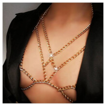 Fabrik Sexy Wild Hohl Metall Kette Körper Kette Weste-MIWI-Gold