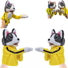 (2 Pcs) Kung Fu Animal Toy Husky Gloves Doll Children's Game Plush Toys,Boxing Husky Interactive Tricky Toy Gift for Kidsd