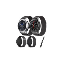 (Schwarz) Edelstahl Uhrenarmband für Samsung