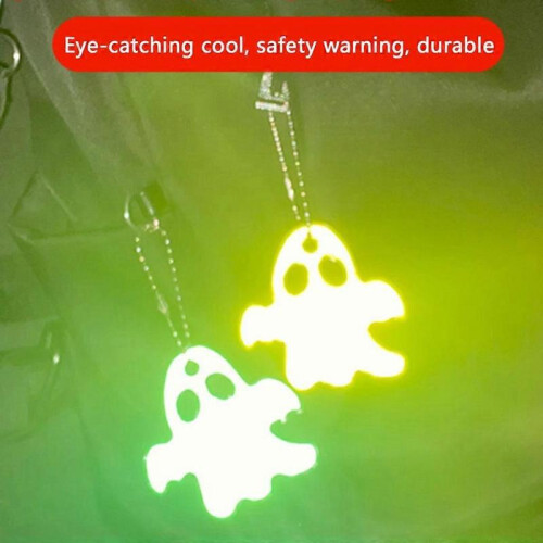 (Green)Reflective Pendant Ghost Style Safety Reflectors Gear Safe Reflector Keychain 2