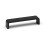 (128mm Handle) Matt Black Cupboard Handles Square D-Bar 1