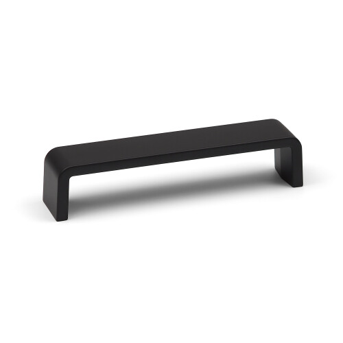 (128mm Handle) Matt Black Cupboard Handles Square D-Bar