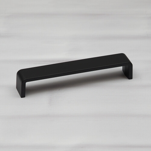 (160mm Handle) Matt Black Cupboard Handles Square D-Bar 2