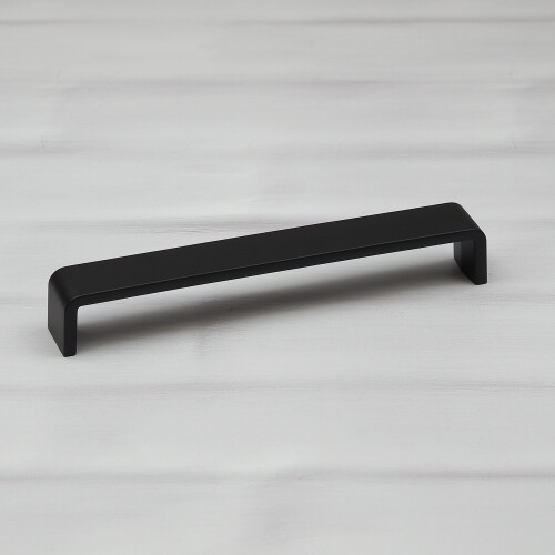 (192mm Handle) Matt Black Cupboard Handles Square D-Bar 2