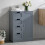 (Grey) Priano 4 Drawer 1 Door Freestanding Storage Unit 1