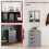 (Grey) Priano 4 Drawer 1 Door Freestanding Storage Unit 5