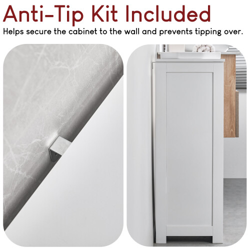 (White) Priano 4 Drawer Freestanding Storage Bathroom Unit 2