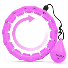(Blue, 24-knots) Fitness Hoop, 47 Inch/120cm Infinity Hoop, Fitness Equipment for Women & Beginners, Home Workout Equipment, Gym Workout