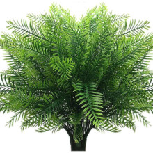 Artificial Shrub, Plastic Plant Bamboo Grass Fake Green Shrub Green Leaf Wedding Indoor Outdoor Home Garden Balcony 6 Pcs