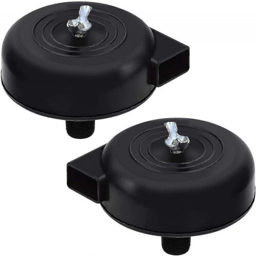 2 Piece Compressor Filters, 16mm 3/8pt Male Thread Silent Compressor for Air Compressor (Black)